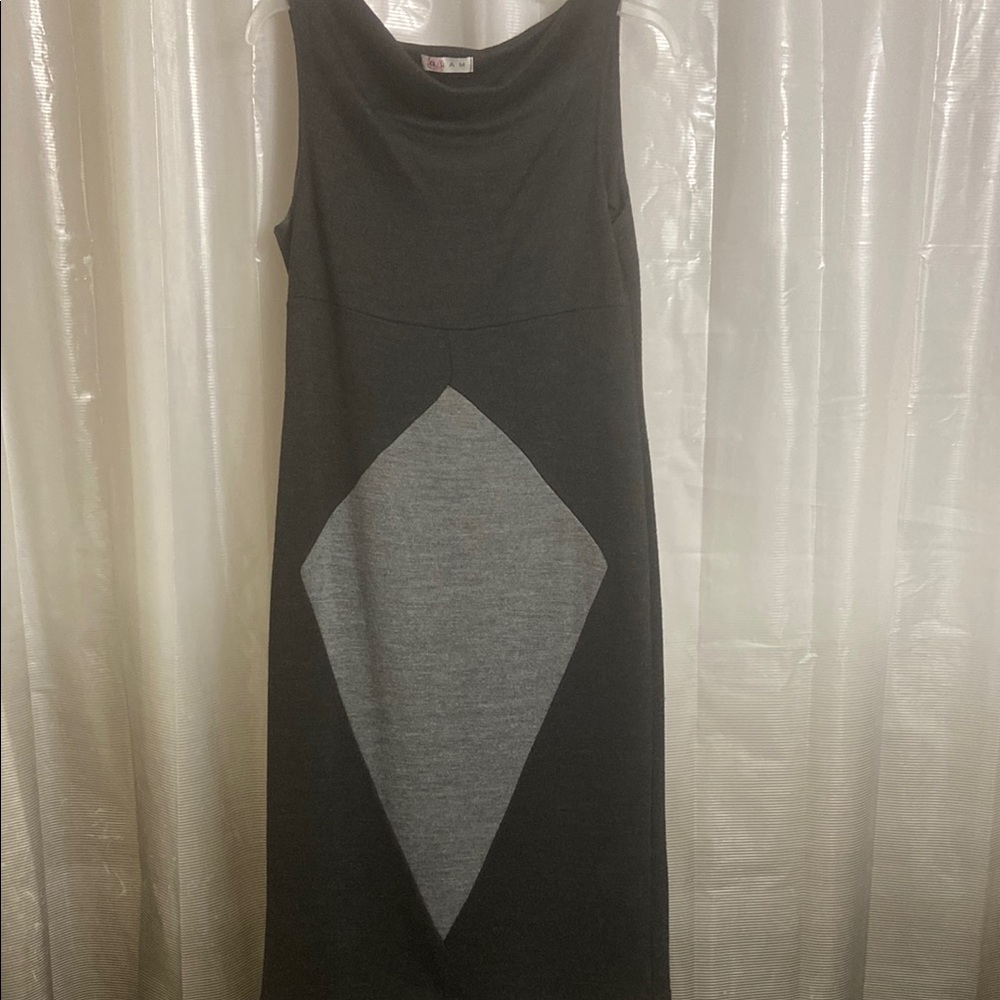 Glam Black and Gray Sleeveless Sheath Maxi Dress